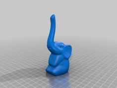 Baby Elephant Ring Holder (REMIX) 3D Printer Model