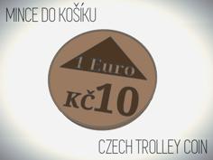 10 KČ / 1 Euro – Shopping Cart Coin 3D Printer Model