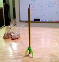 Convertible Pencil Rocket (Parametric) 3D Printer Model