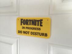 Fortnite Sign 3D Printer Model