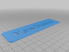 Growth Chart Words Stencil 3D Printer Model