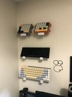 Keyboard Wall Hanger 3D Printer Model