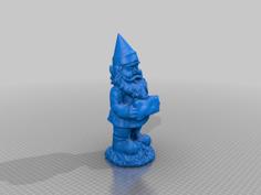 Gnome With Sign And Hat 3D Printer Model