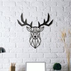 Deer Wall Sculpture 2D II 3D Printer Model