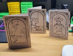 The Simpsons Greeting Card Stamps 3D Printer Model