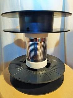 Turntable Made From Empty Filament Spools And A Tin Can 3D Printer Model