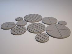 Z.O.D. Modern City Theme Bases (28mm/Heroic Scale) 3D Printer Model