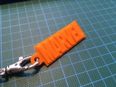 Marvel Keychain 3D Printer Model