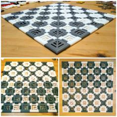 Collapsible Chess Board Designs 3D Printer Model