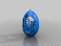 Easter Egg With Fawn Printable Hanging Decoration 3D Printer Model