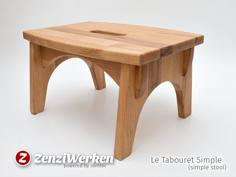 Le Tabouret Simple (simple Stool) Cnc 3D Printer Model