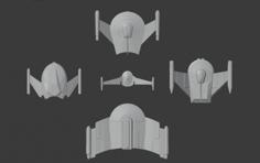 FASA TOS Era Romulans: Star Trek Starship Parts Kit Expansion #7 3D Printer Model