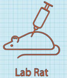 Lab Rat Wall Art 3D Printer Model