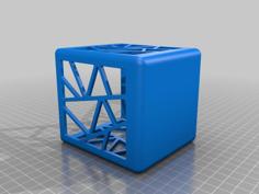 A Square Pencil Cup With Rectilinear Patterns 3D Printer Model