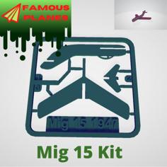 FAMOUS PLANES – Mig 15 Kit Card 3D Printer Model