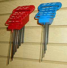 Slatwall T Handle Hex Wrench Storage Rack 3D Printer Model