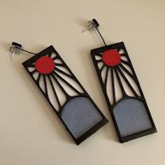 Demonslayer Hanafuda Earring 3D Printer Model