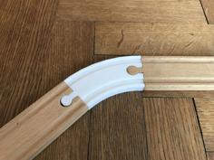 Short 45deg Curve – Brio/IKEA Wooden Train Track 3D Printer Model