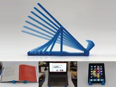 The Geometric Adjustable Laptop+ Stand 3D Printer Model