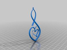 Valentines Love Pendant 3D Printer Model