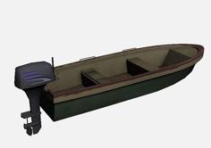 Simple Boat And Outboard 3D Printer Model