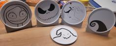 Nightmare Before Christmas Coaster Set Remix 3D Printer Model