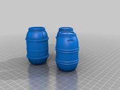 SW Cargo Container Barrels 3D Printer Model