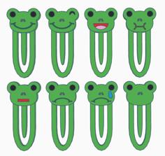 Cartoon Felix The Frog Paper Clips 3D Printer Model