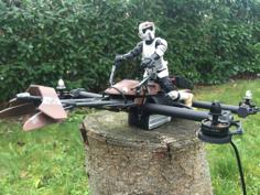 Speeder Bike StarWars Drone Racer 3D Printer Model