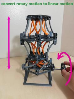 Origami Lift / Actuator 3D Printer Model