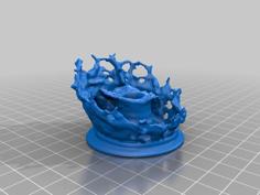 Splashing Pen Holder With Hole 3D Printer Model