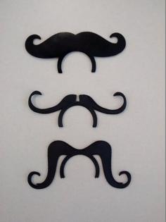 Various Beer Bottle Moustaches 3D Printer Model