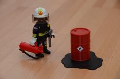 Playmobil Oilspill For Barrel 3D Printer Model