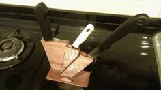 Cutting Board & Knife Rack 3D Printer Model