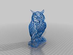 Owl Wireframe 3D Printer Model