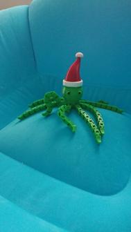 Chrismas Articulated Cartoon Octopus 3D Printer Model