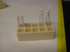 Customizable Cuvette/Vial Rack 3D Printer Model