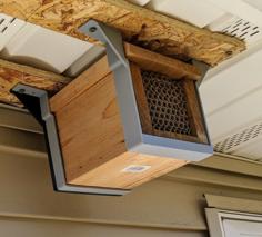 Mason Bee House Mounting Bracket To Hang Under Eaves 3D Printer Model