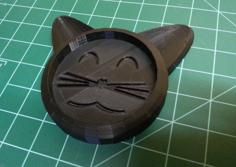 Happy Cat Coaster 3D Printer Model