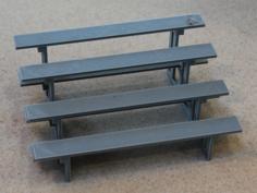 Simple Toy Bleachers – Scale It For Your Dollhouse?, About 1/24th Scale As Is. 3D Printer Model