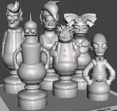 Futurama Chess Set 3D Printer Model