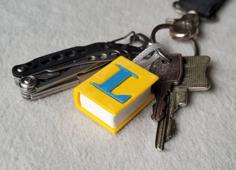 Book Keychain 3D Printer Model