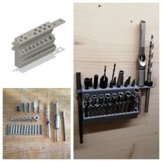 Tool Hanger For Drill Bits And Socket Bits 3D Printer Model