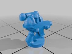 Low-poly Warhammer Tactical Marine Model 3D Printer Model