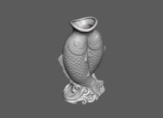 Fish Sculpture Vase 3D Printer Model