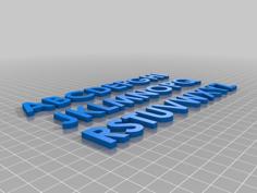 English Alphabets 3D Printer Model