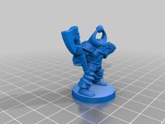 HeroQuest Chaos Warrior Repaired 3D Printer Model