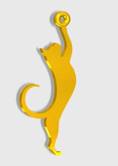 Cat Earring Simple 3D Printer Model