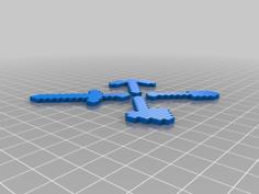 Minecraft Tools: Pickaxe, Axe, Shovel, & Sword – Parametric 3D Printer Model