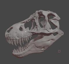 T-rex Skull Mask With Moving Jaw 3D Printer Model